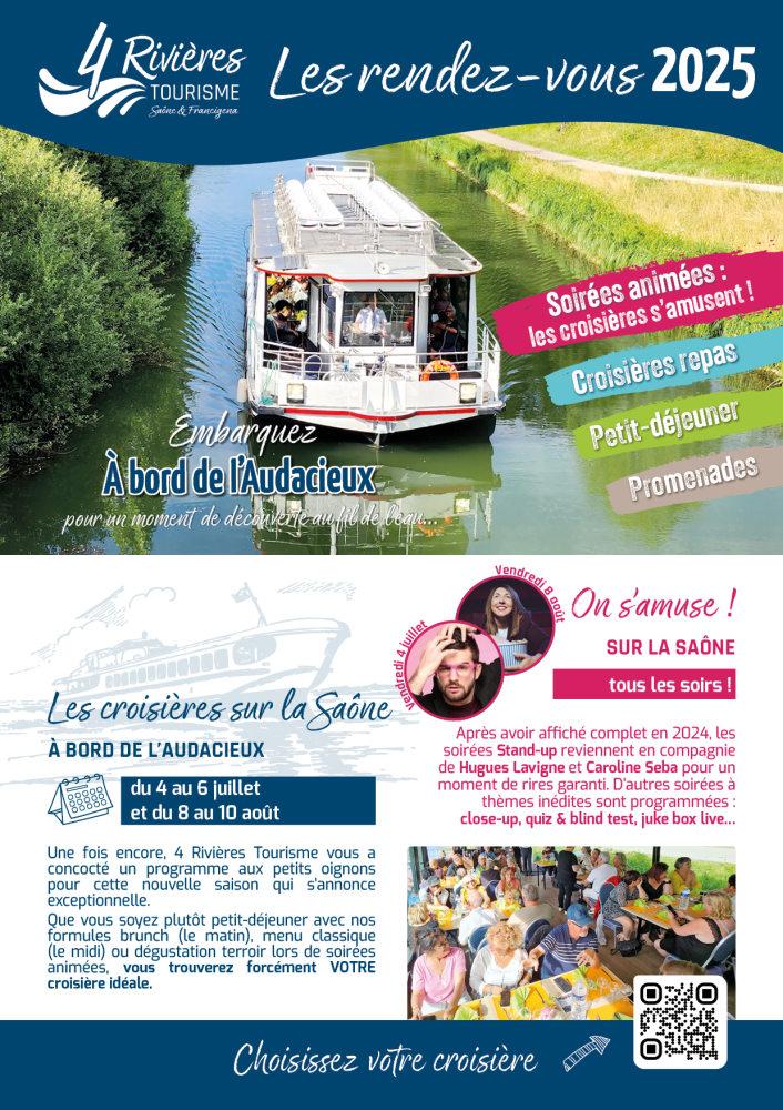 Les rendez-vous 2025 de 4 Rivières tourisme