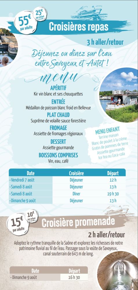 Croisière Saône 2026 - Savoyeux