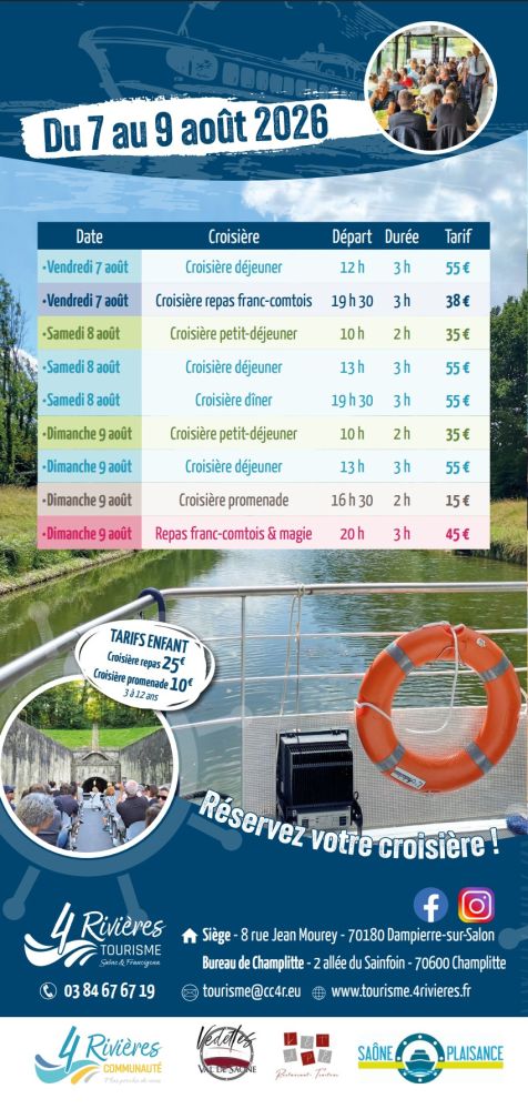 Croisière Saône 2026 - Savoyeux